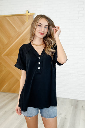 Black V-Neck Tee