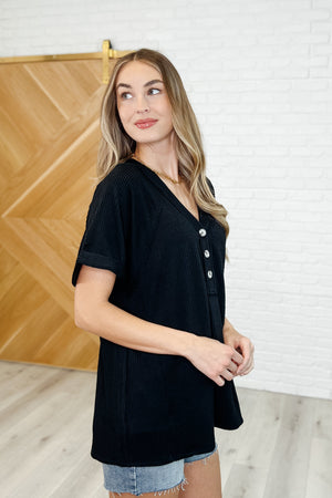 Black V-Neck Tee