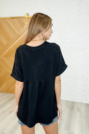 Black V-Neck Tee
