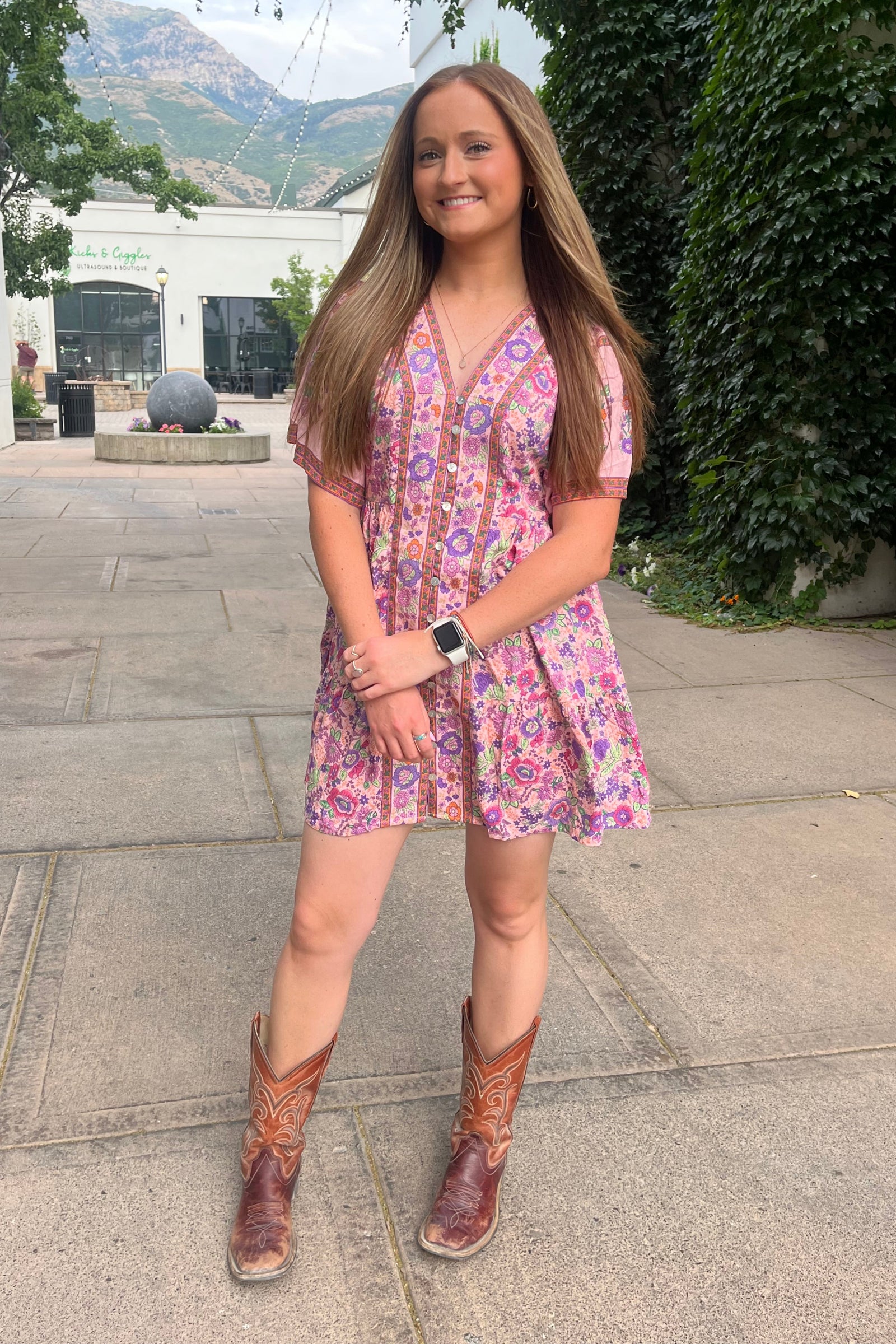 Pinkity Blossom Dress