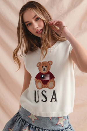 Patriotic Teddy Top