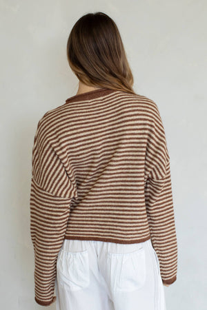 Cafe Striped Cardigan