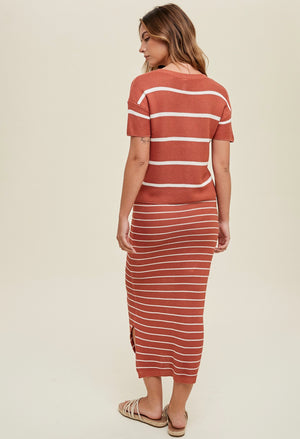 Double Stripe Set in brick