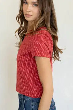 Red White and Cute Tee