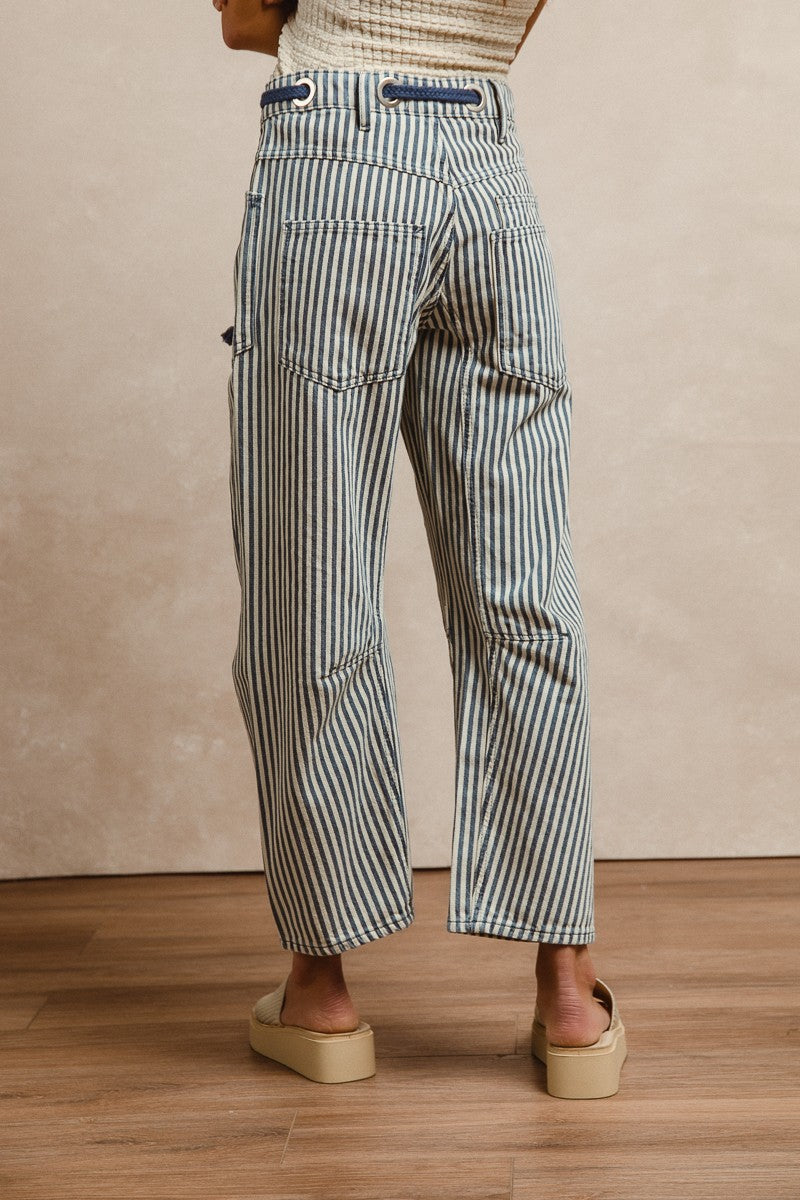 Striped Barrel Pant