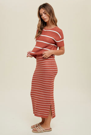 Double Stripe Set in brick