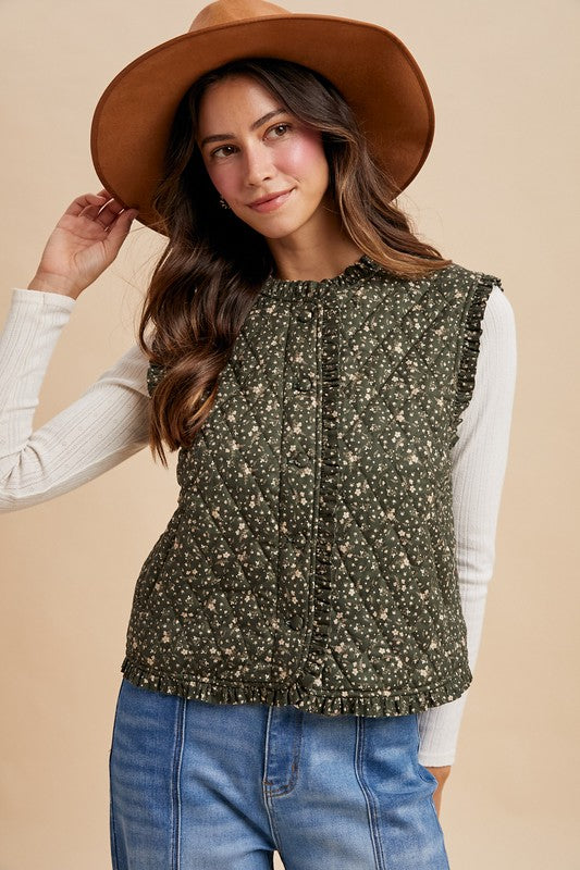 Ditsy Print Vest
