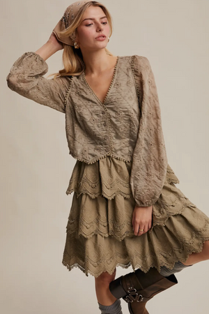 Olive Tiered Dress