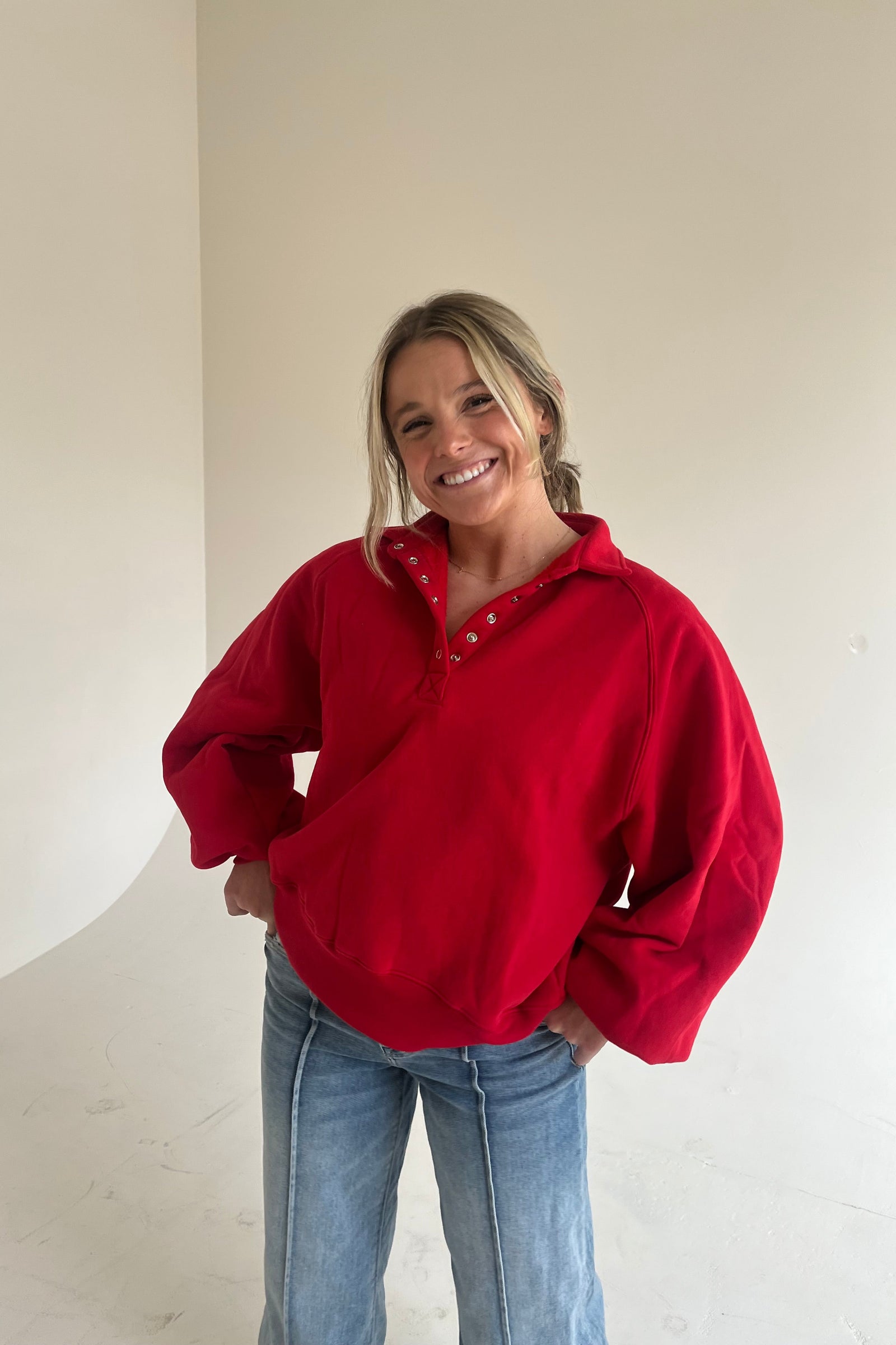 Snap Button Sweatshirt