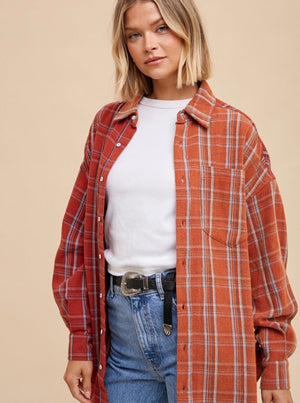 Two Tone Plaid in rust