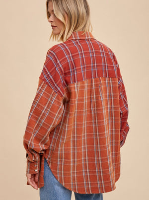 Two Tone Plaid in rust