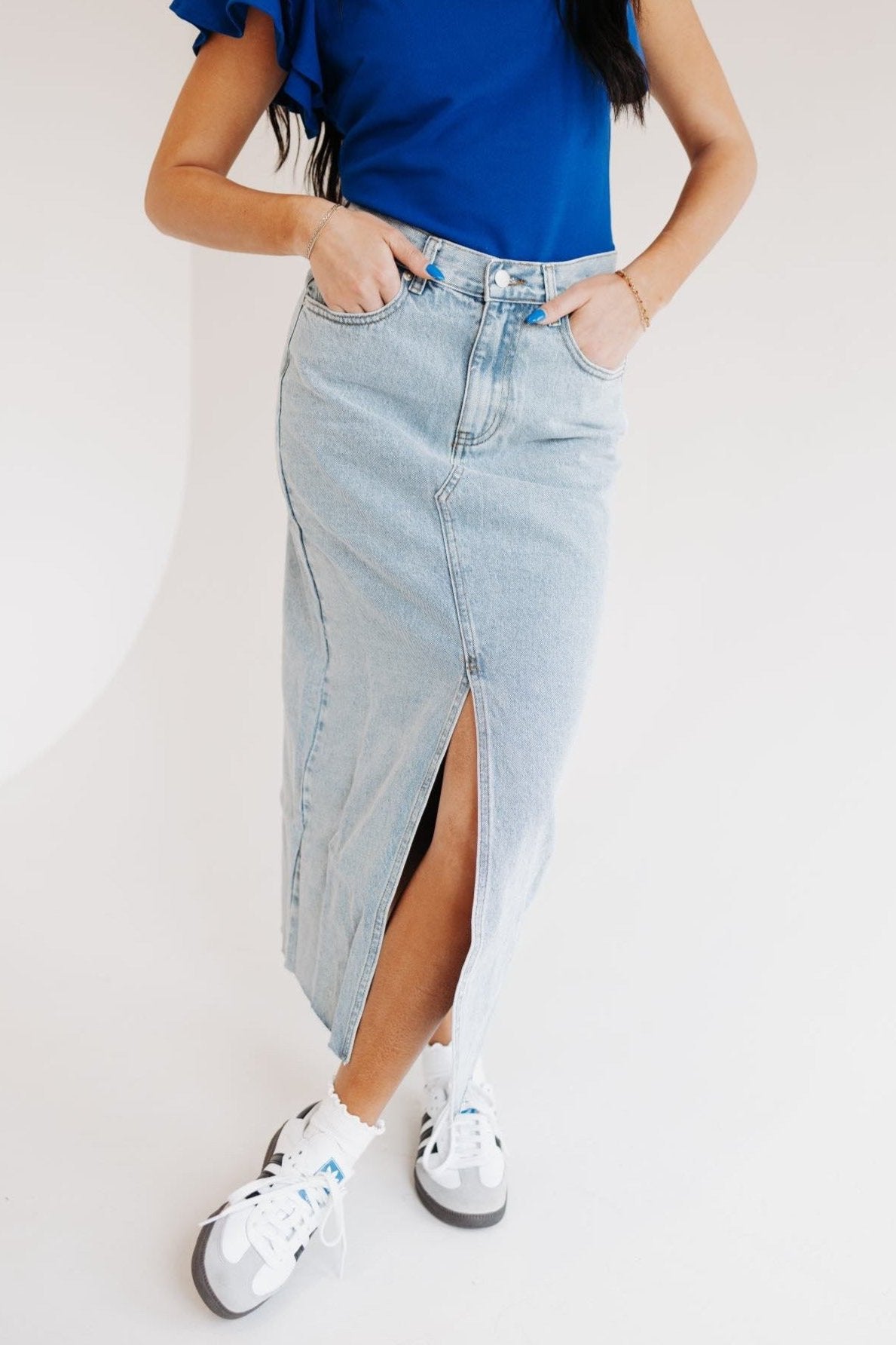 Washed Up Denim Skirt