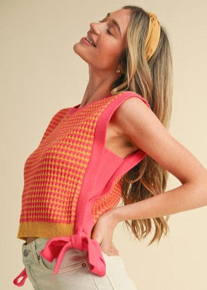 Side Tie Sweater Vest