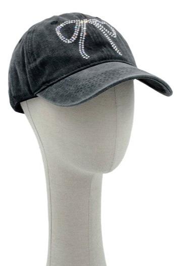 Rhinestone Bow Hat