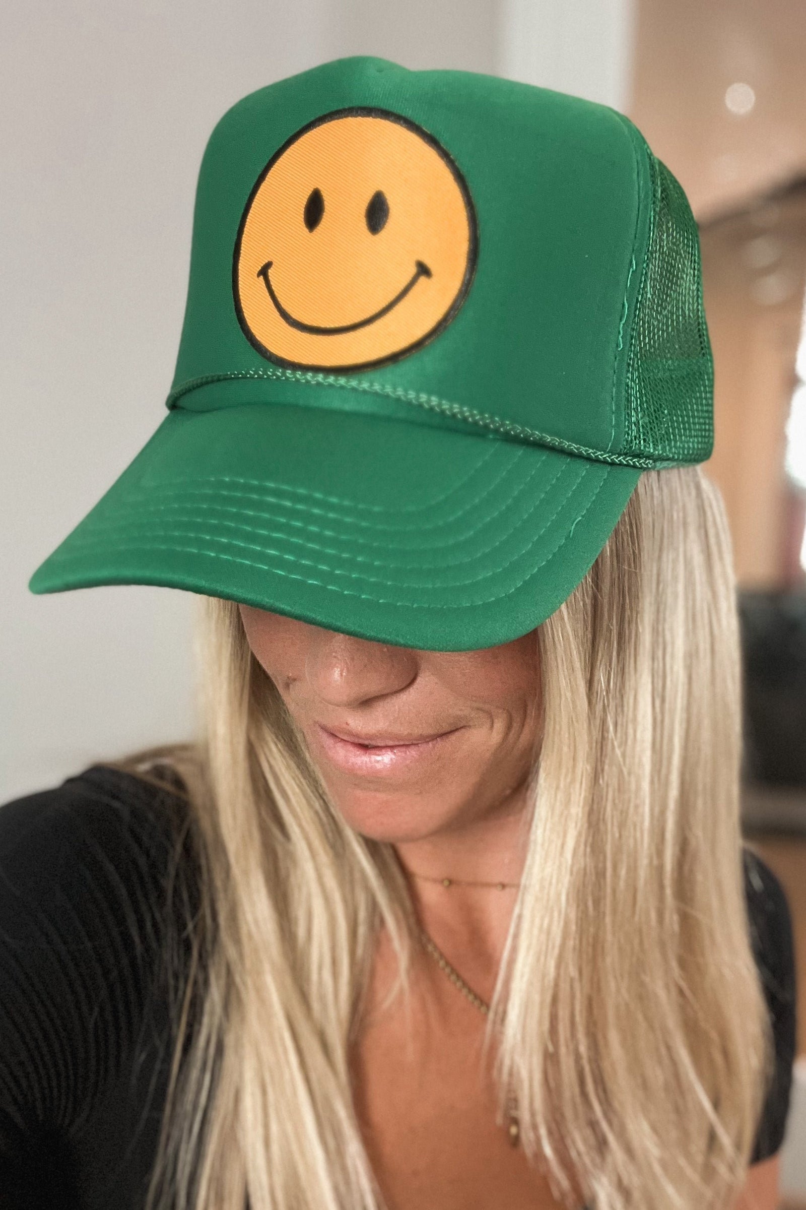 Smiley trucker in green