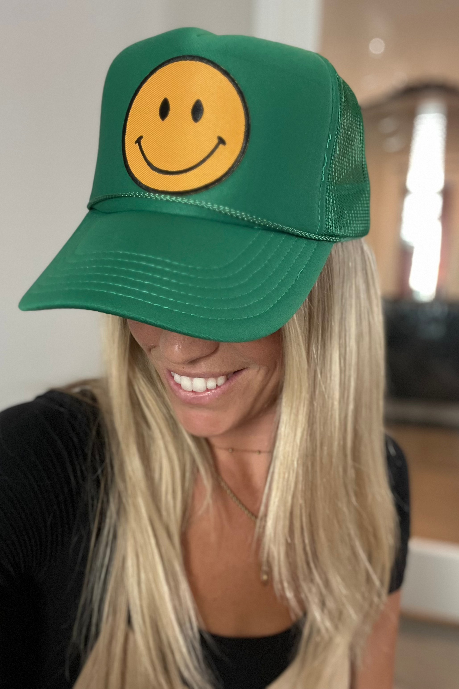 Smiley trucker in green
