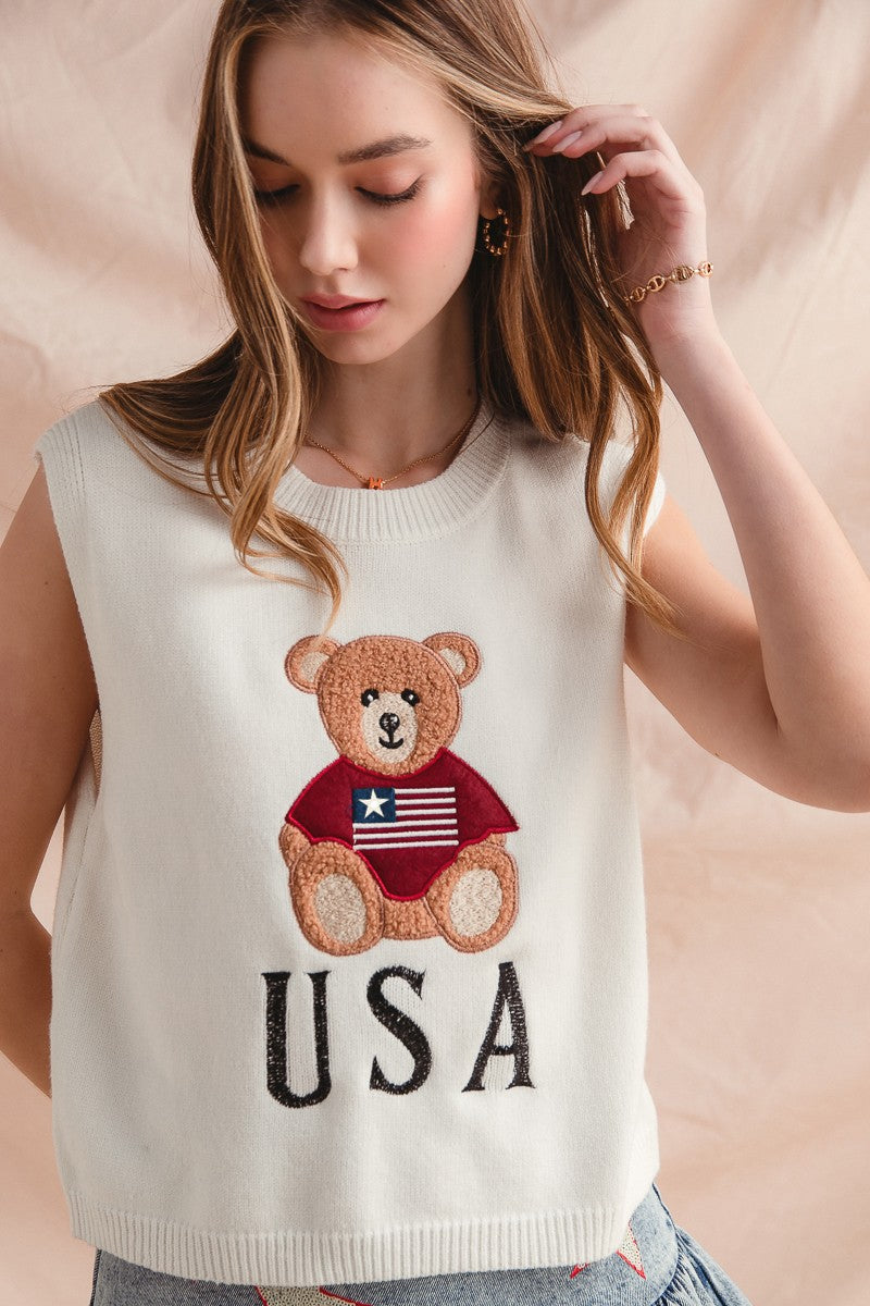 Patriotic Teddy Top