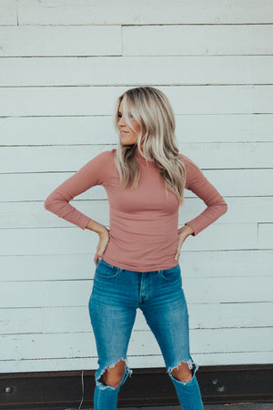 Ginger Mock Neck