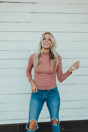 Ginger Mock Neck
