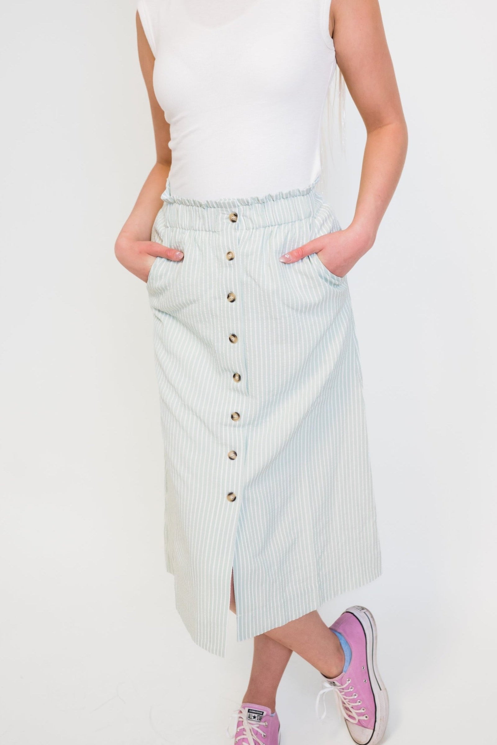 Penny Pinstripe Skirt