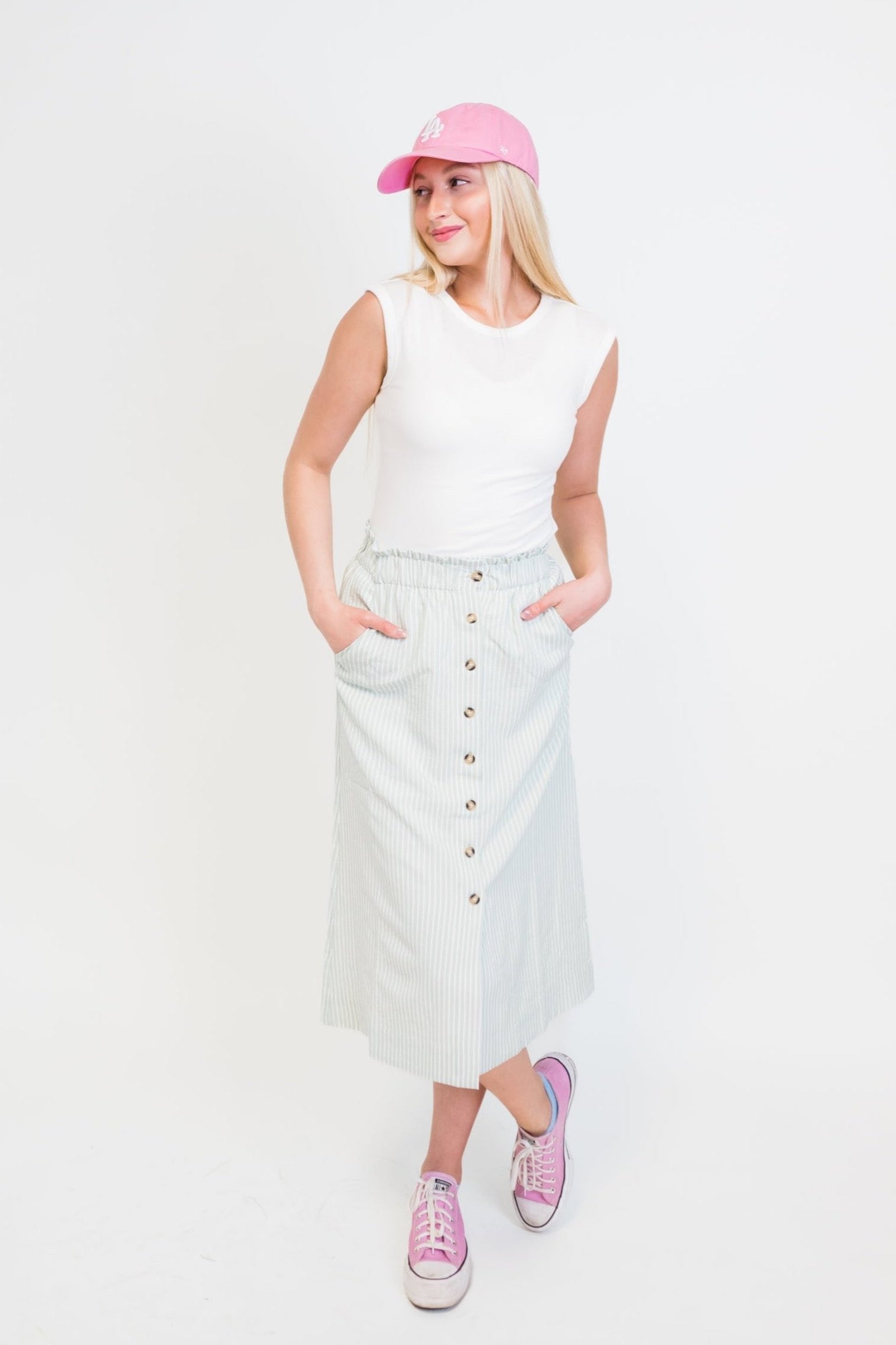 Penny Pinstripe Skirt